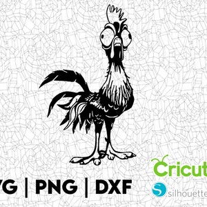 Cartoon Chicken SVG Design, PNG DXF, Great for TShirts, Hats, Stickers, Decals, Party Decorations, Scrapbooks and more, Vinyl Cutting File