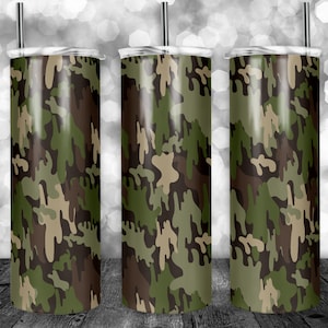 Camouflage Tumbler Design voor 20oz Tumblers - Tumbler Wrap, Sublimation Design, Straight Kan worden gebruikt voor sublimatie &meer! Camouflage