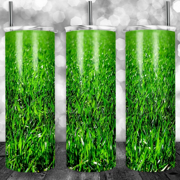 Green Grass Tumbler Design for 20oz Tumblers - Tumbler Wrap, Sublimation Design, Straight Can be used for Sublimation & More! Flower