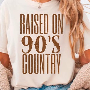 Design PNG country cresciuto negli anni '90, grafica per magliette western, arte di sublimazione alla moda, file pronto per la stampa DTG, PNG femminile, PNG per bambini degli anni '90
