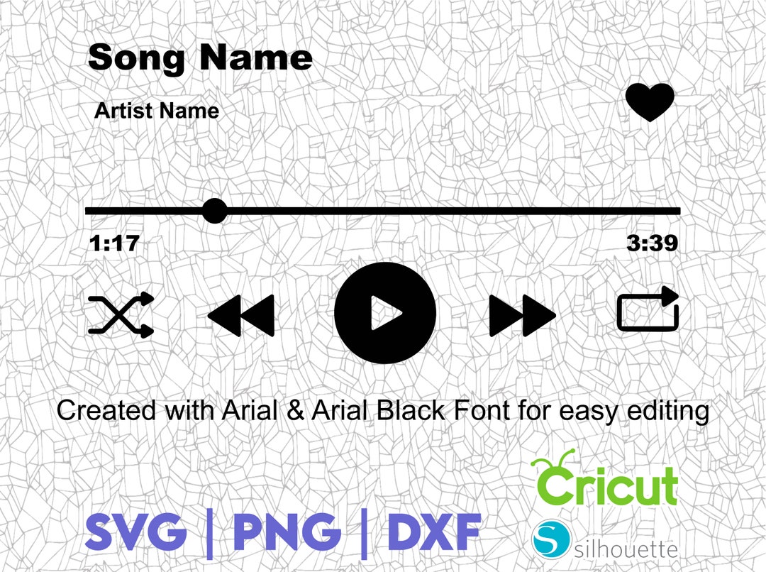 Music Control SVG Design, PNG DXF, Great for Tshirts, Hats, Stickers