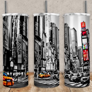 City Tumbler Design per 20oz Tumblers - Tumbler Wrap, Sublimation Design, Straight Può essere utilizzato per sublimazione e altro ancora! Lanscape della città