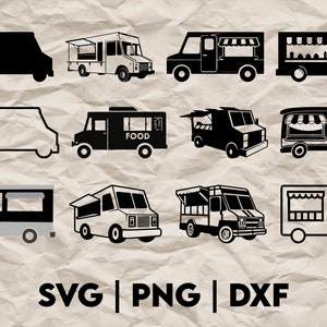 Design SVG de Food Truck, PNG DXF, ótimo para camisetas, chapéus, adesivos, decalques, decorações de festas, álbuns de recortes e muito mais, arquivo de corte de vinil