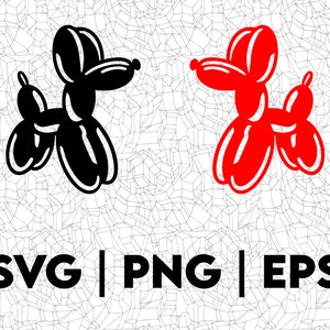 Dog Shaped Ballon SVG Design, PNG EPS,Great for T-Shirts, Hats, Stickers, Decals, Party Decorations, Scrapbooks and more, Vinyl Cutting File