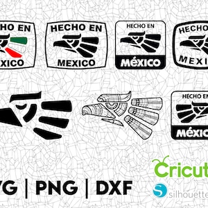 Design SVG Hecho au Mexique, DXF PNG, idéal pour les t-shirts, chapeaux, autocollants, décalcomanies, décorations de fête, albums de coupures et plus, fichier de découpe vinyle