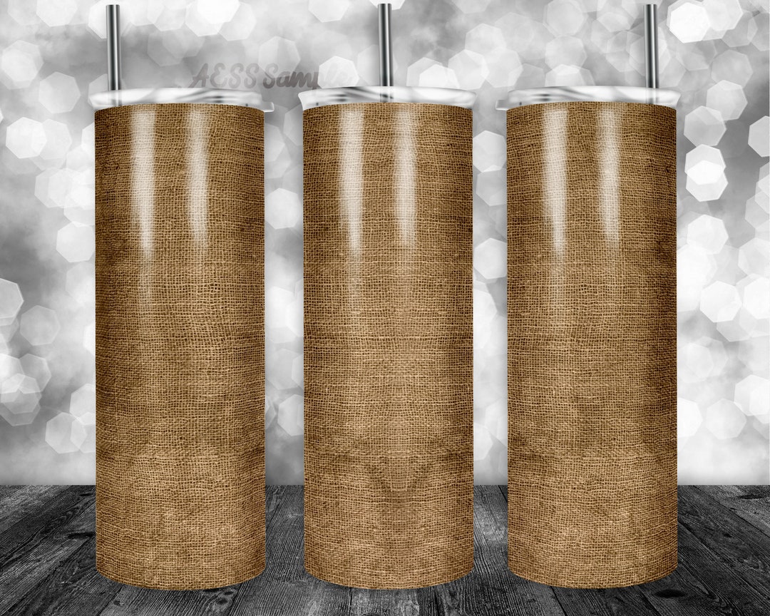 Burlap Texture Tumbler Design for 20oz Tumblers, Tumbler Wrap