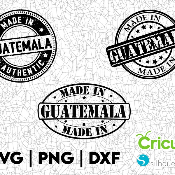 Made in Guatemala SVG Design, PNG DXF, Great for TShirts, Hats, Stickers, Decals, Party Decorations, Scrapbooks and more, Vinyl Cutting File