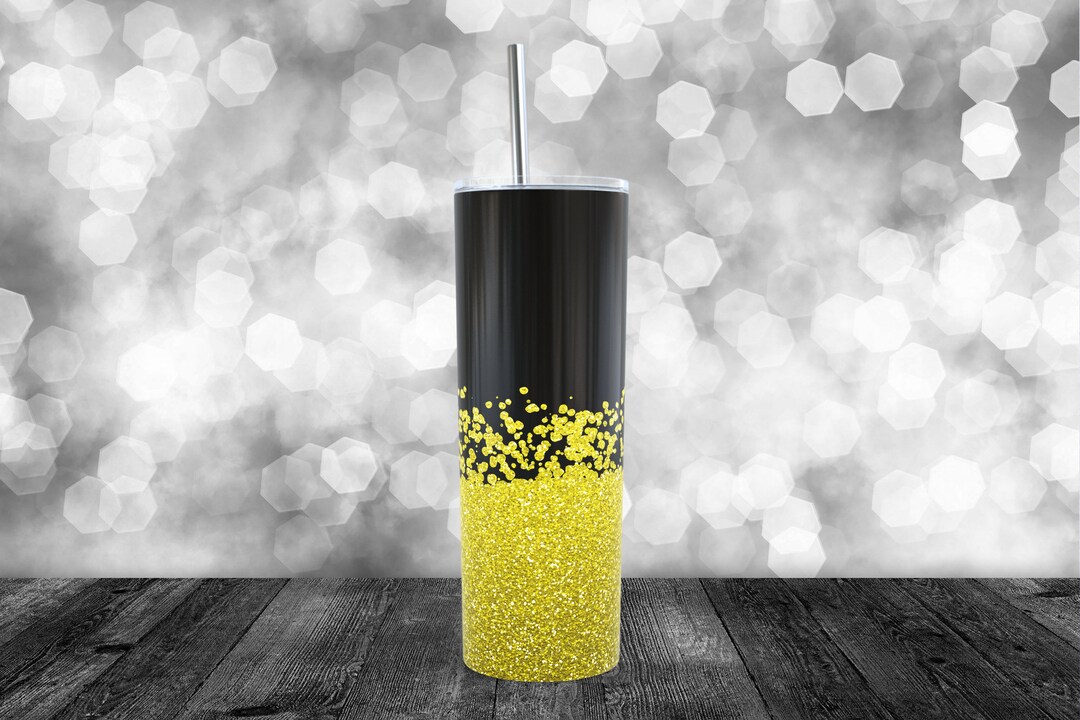 Yellow Glitter Tumbler Design for 20oz Tumblers Tumbler Wrap Etsy