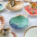 Decoupage Trinket/jewelry Dish, Shell Art Jewelry Dish, Scallop Shell ...