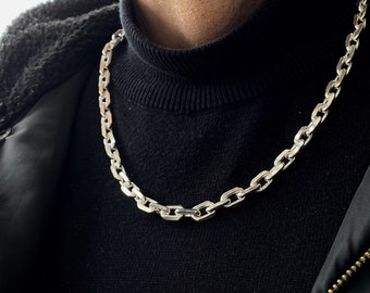 Italian Anchor Chain Necklace, Silver Men Chain Necklace, Cable Chain, Chain for Men, Silver Big Chain, Chain For Women, Heavy Thick Chain