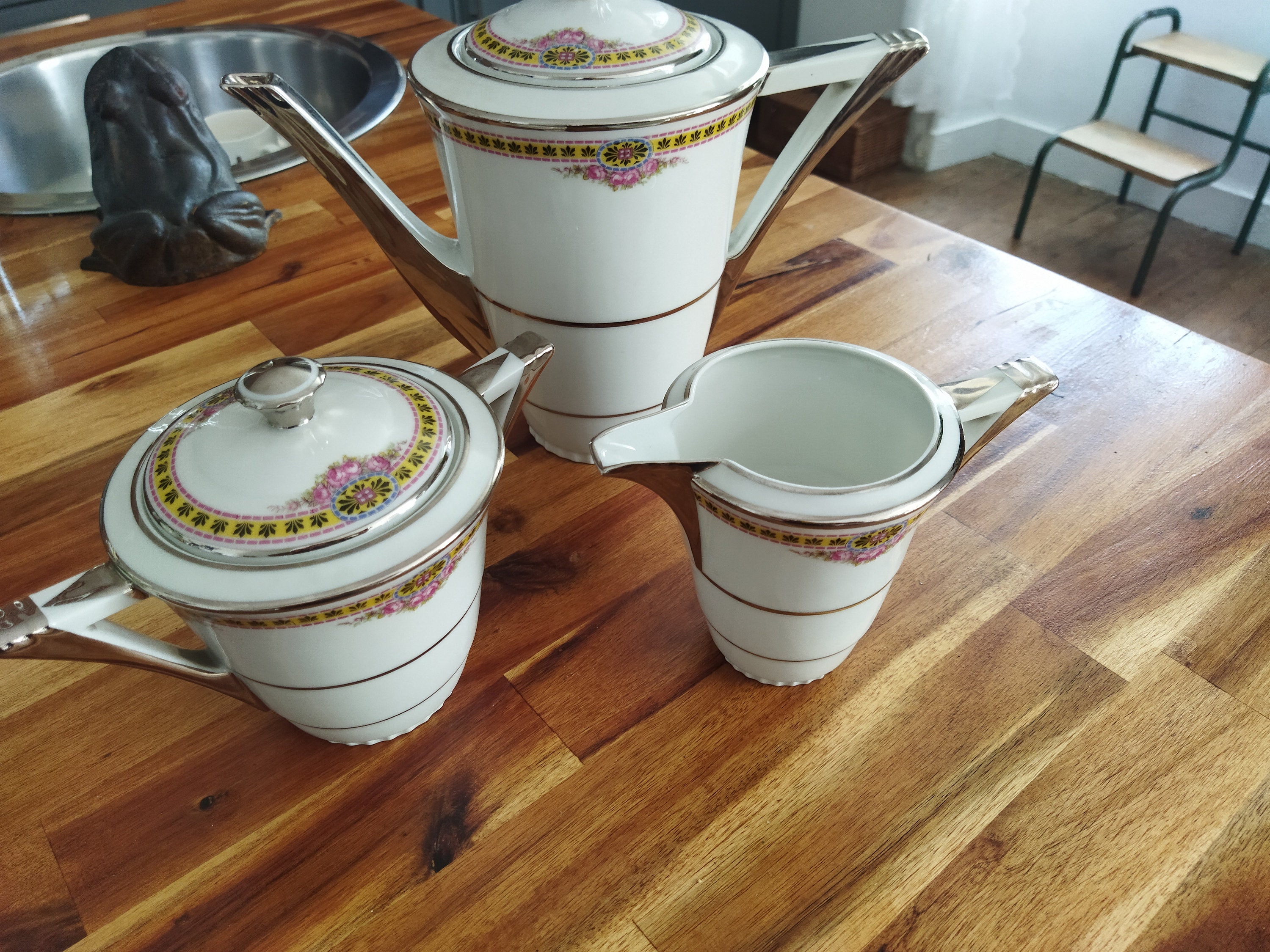 Limoges porcelain coffee set