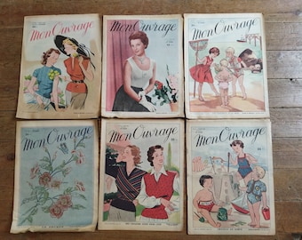 Mon Ouvrage 1950,s French crafters magazines