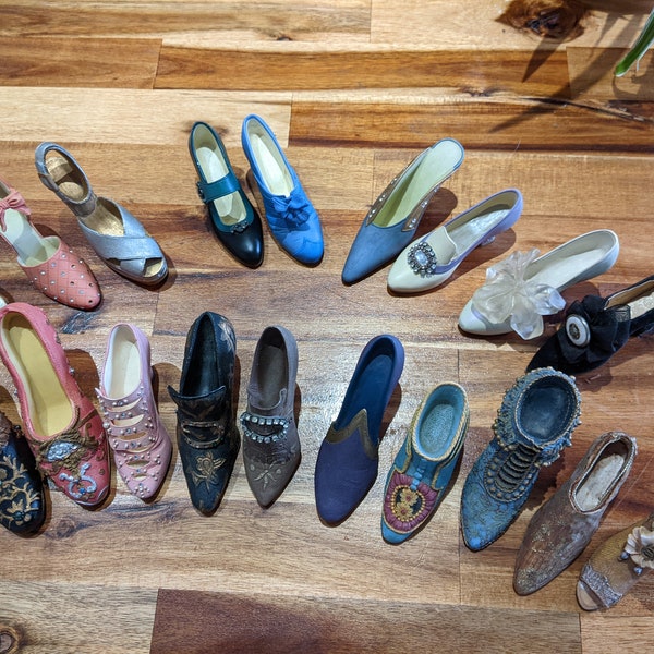 Collection of miniature shoes Just the right shoe