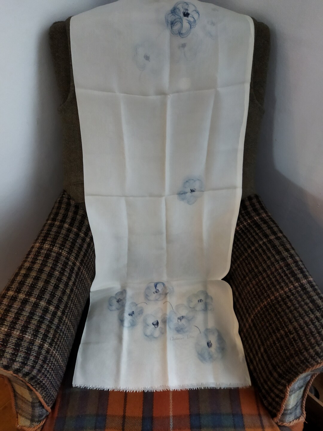 Vintage Christian Dior Silk Scarf Etsy