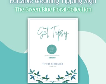 Tropical Wedding Sign Template Instant Download Wedding Sign, Self ...