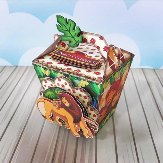 KING LION & SIMBA Favors Boxes Personalized Party Supplies Etsy