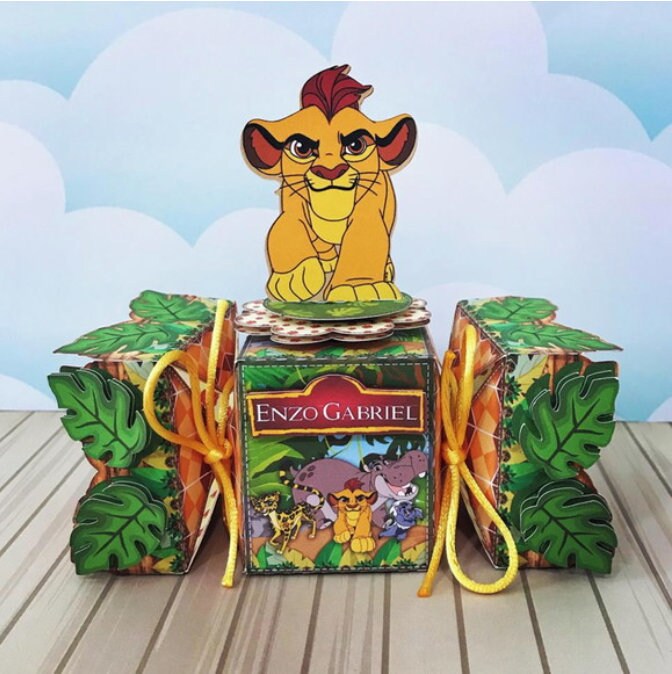 KING LION & SIMBA Favors Boxes Personalized Party Supplies Etsy