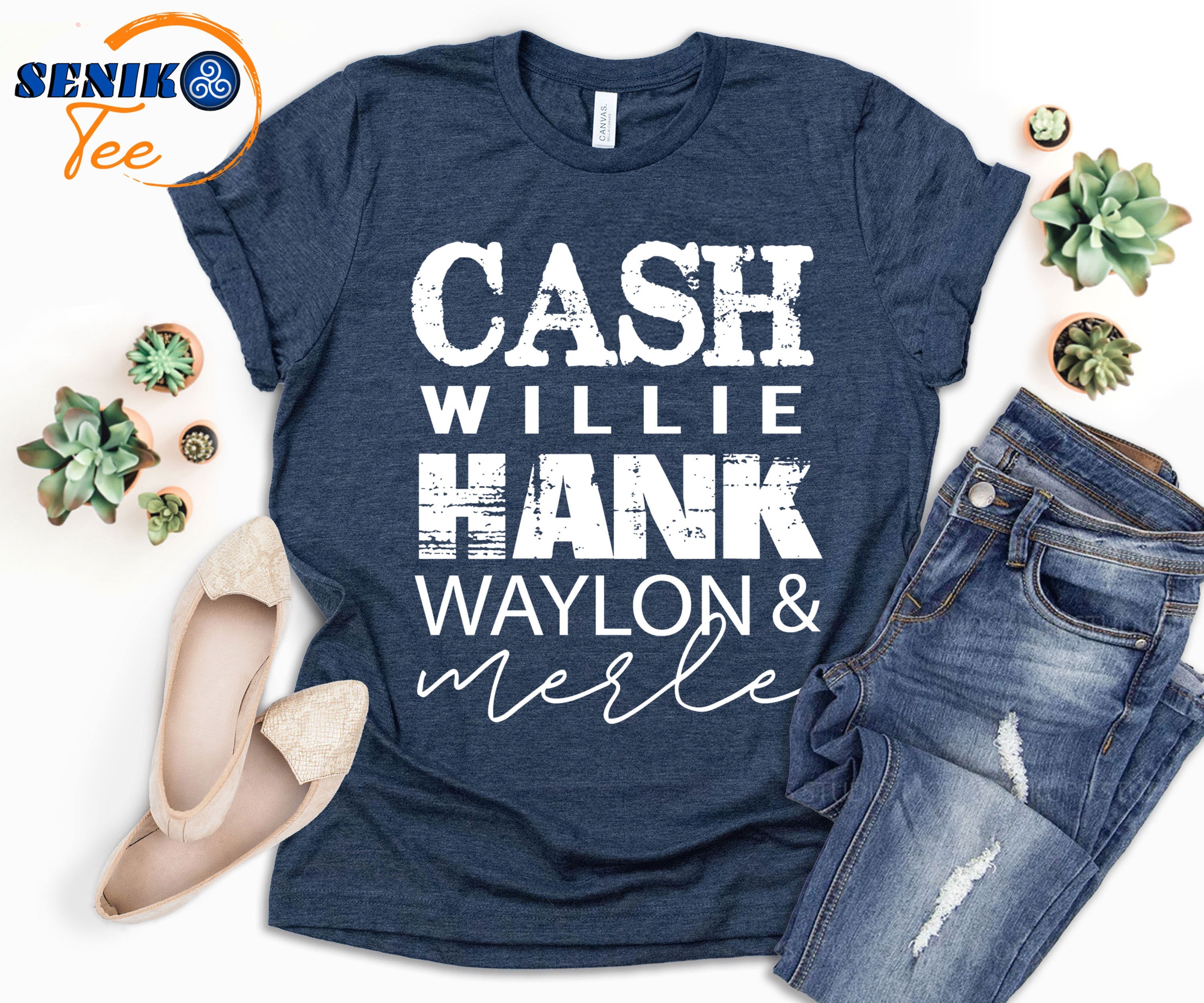 Discover Cash Willie Hank Waylon Merle Shirt, Country Legends Shirt