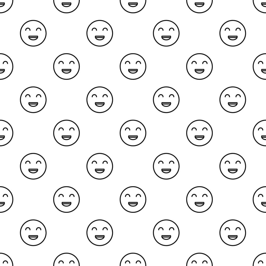 Happy Emoji Black and White Series Digital Paper - Etsy