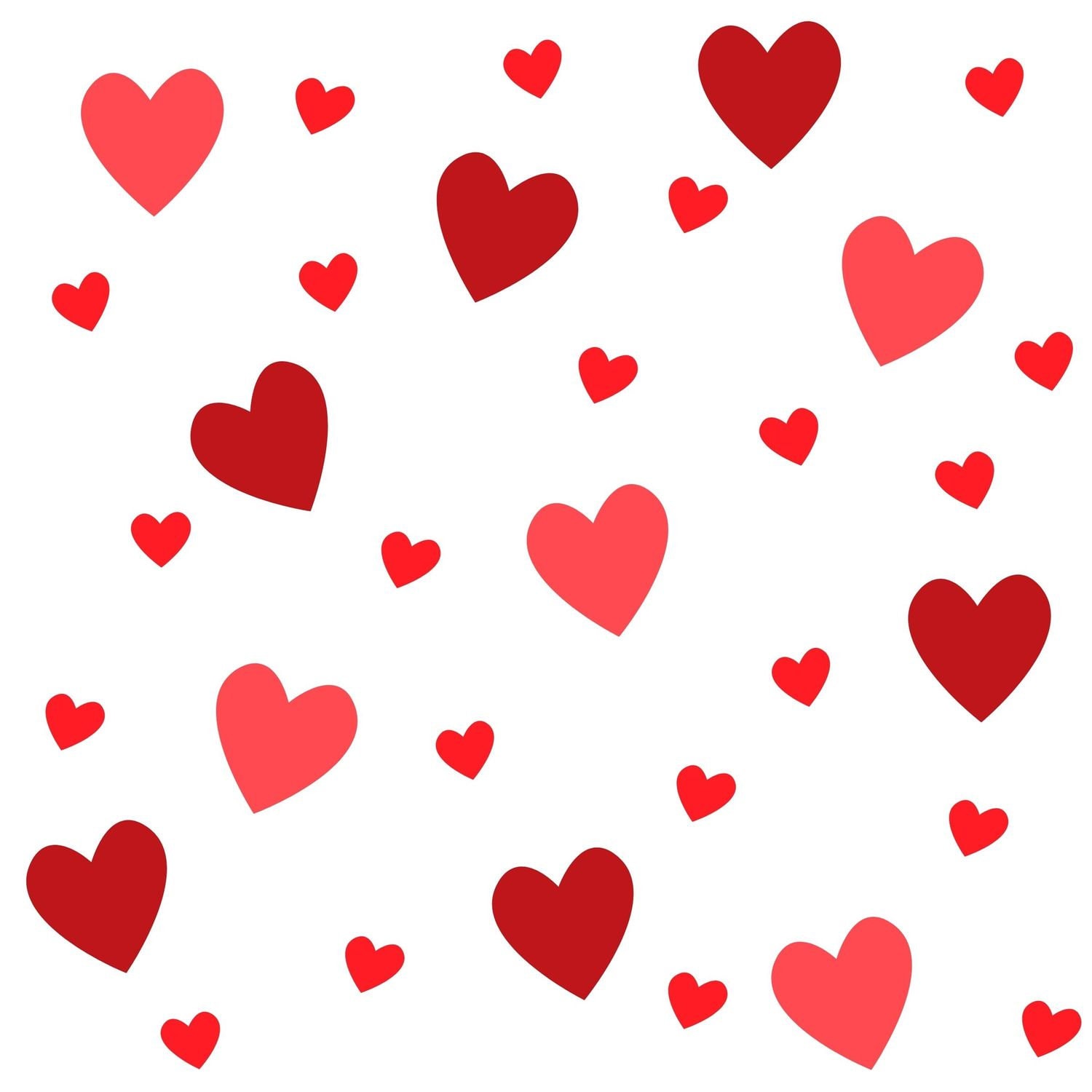 Dark Red Hearts Printable