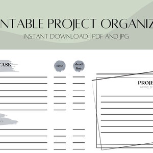 Druckbarer Projektplaner | Wochenplaner | Digitaler Aufgaben-Organizer | Business-Aufgabenplaner | Wöchentliche Aufgaben Checkliste