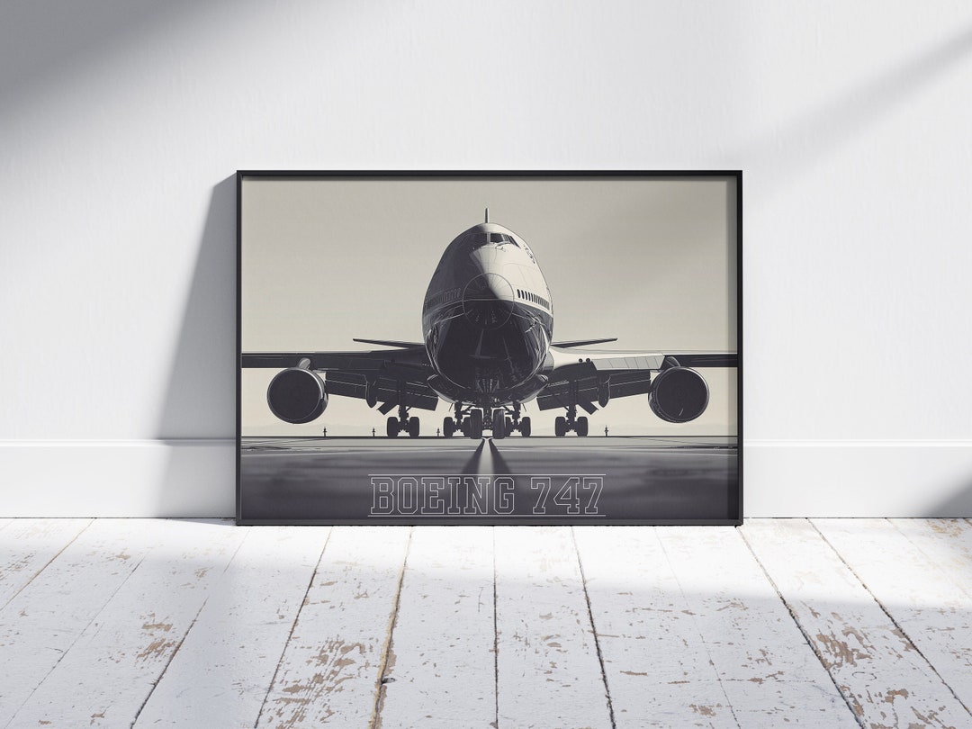 Boeing 747 Poster DIGITAL Wall Decor Aviation Art Boeing Poster ...