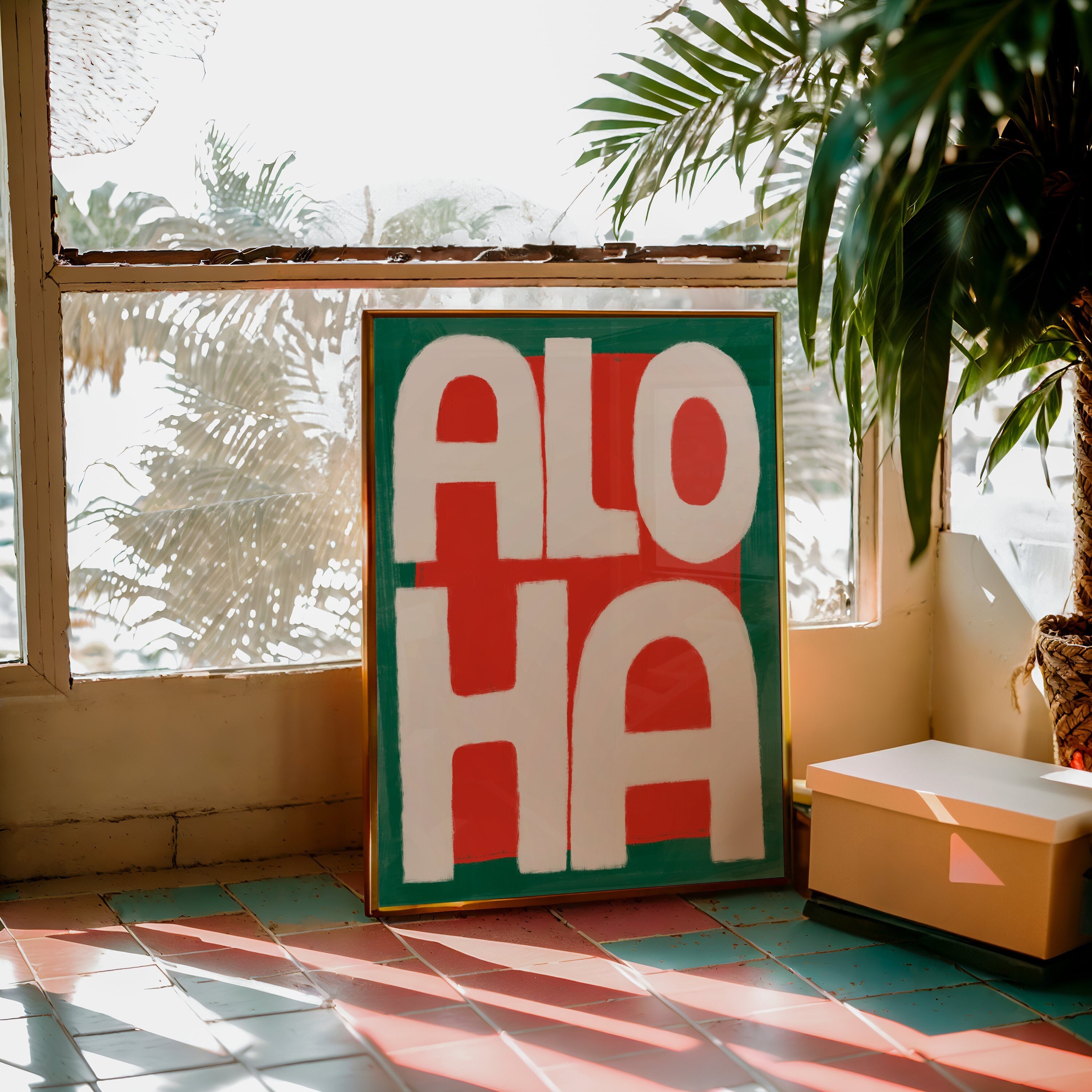 Aloha UNFRAMED Print | Aloha Poster Hawaii Print Hawaii Art Bold Art ...