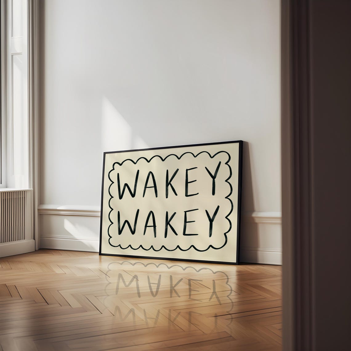 Wakey Sign Wakey Wakey UNFRAMED Print | Bedroom Prints Bedroom Art Bedroom Posters ...