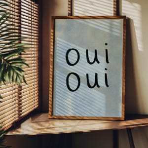 Oui Oui UNFRAMED Print | French Print Handwritten Print Bathroom Posters Bathroom Decor Bathroom Art Colourful Wall Art Funny Toilet Prints image 3