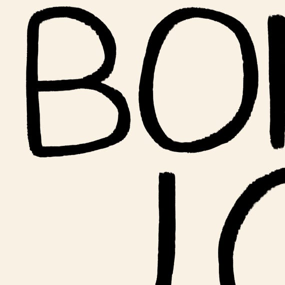 Bonjour UNFRAMED Print | Bonjour Print Colourful Wall Decor