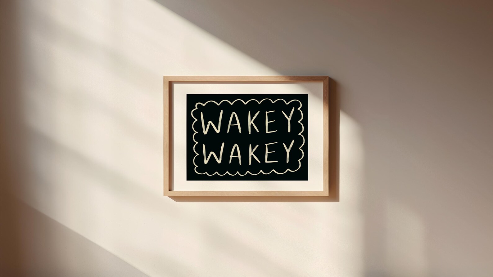 Wakey Sign Wakey Wakey UNFRAMED Print | Bedroom Prints Bedroom Art Bedroom Posters ...