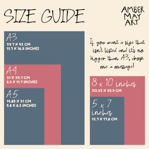 the size guide for a sewing project