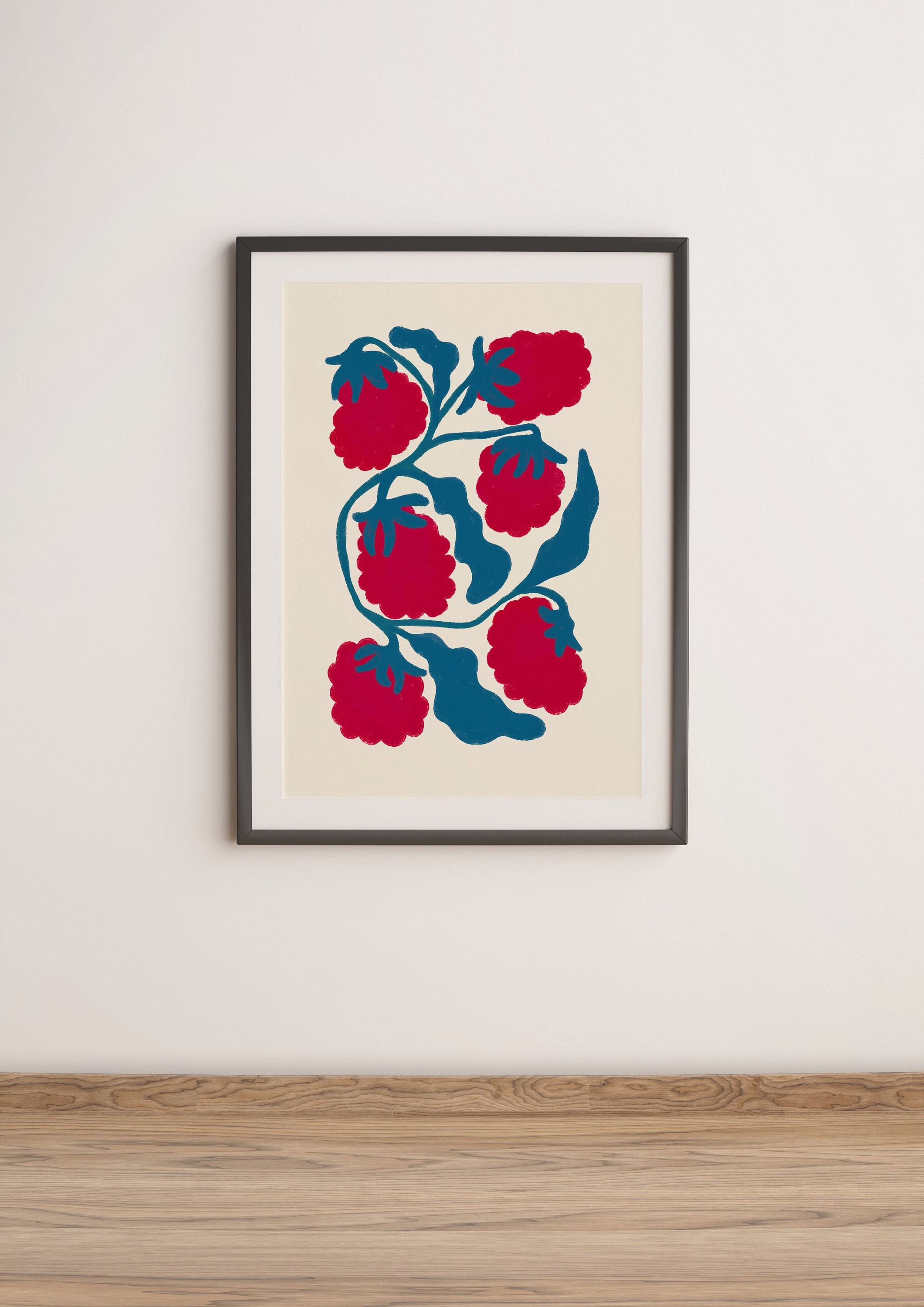 Raspberries UNFRAMED Print | Raspberry Fruit Prints Fruit Poster ...