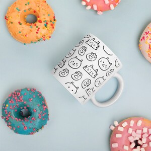 Cats White glossy mug