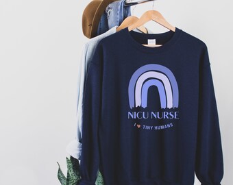 Nicu Nurse Sweatshirt, Nicu sweatshirt, I Love Tiny Humans Sweatshirt, Nicu Nurse gift,