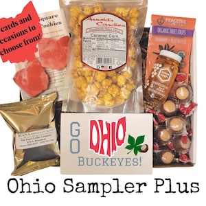 Ohio Geschenkbox, Geschenkkorb, Ohio State Geschenkbox, Geburtstag, Urlaub, Unternehmen, Relator, Made in Ohio Geschenk, Buckeye Candy, Weihnachtsgeschenk