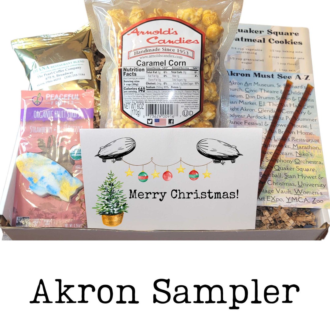 Akron Ohio Gift Box, Akron Gift Basket, Akron Made Products, Akron