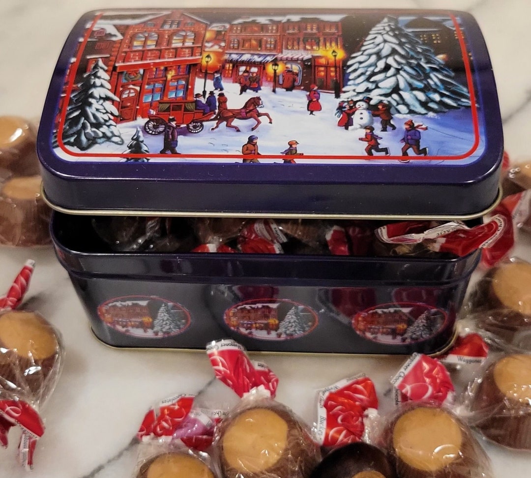 Ohio Buckeye Candy Christmas Tin, Ohio Gift Basket, Ohio Christmas Gift