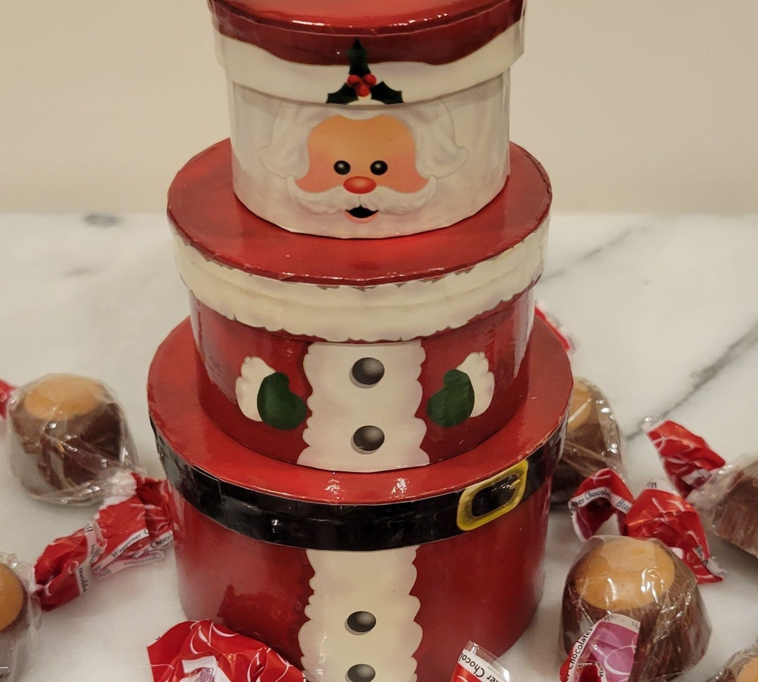 Ohio Buckeye Candy Christmas Tin 1 or 2 Dozen, Ohio Gift Basket, Ohio