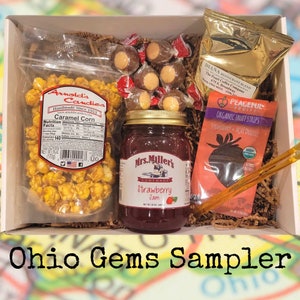 Ohio-geschenkdoos, geschenkmand, geschenkdoos Ohio State, verjaardag, vakantie, Corporate, Relator, Made in Ohio-cadeau, Buckeye-snoep, valentijnscadeau