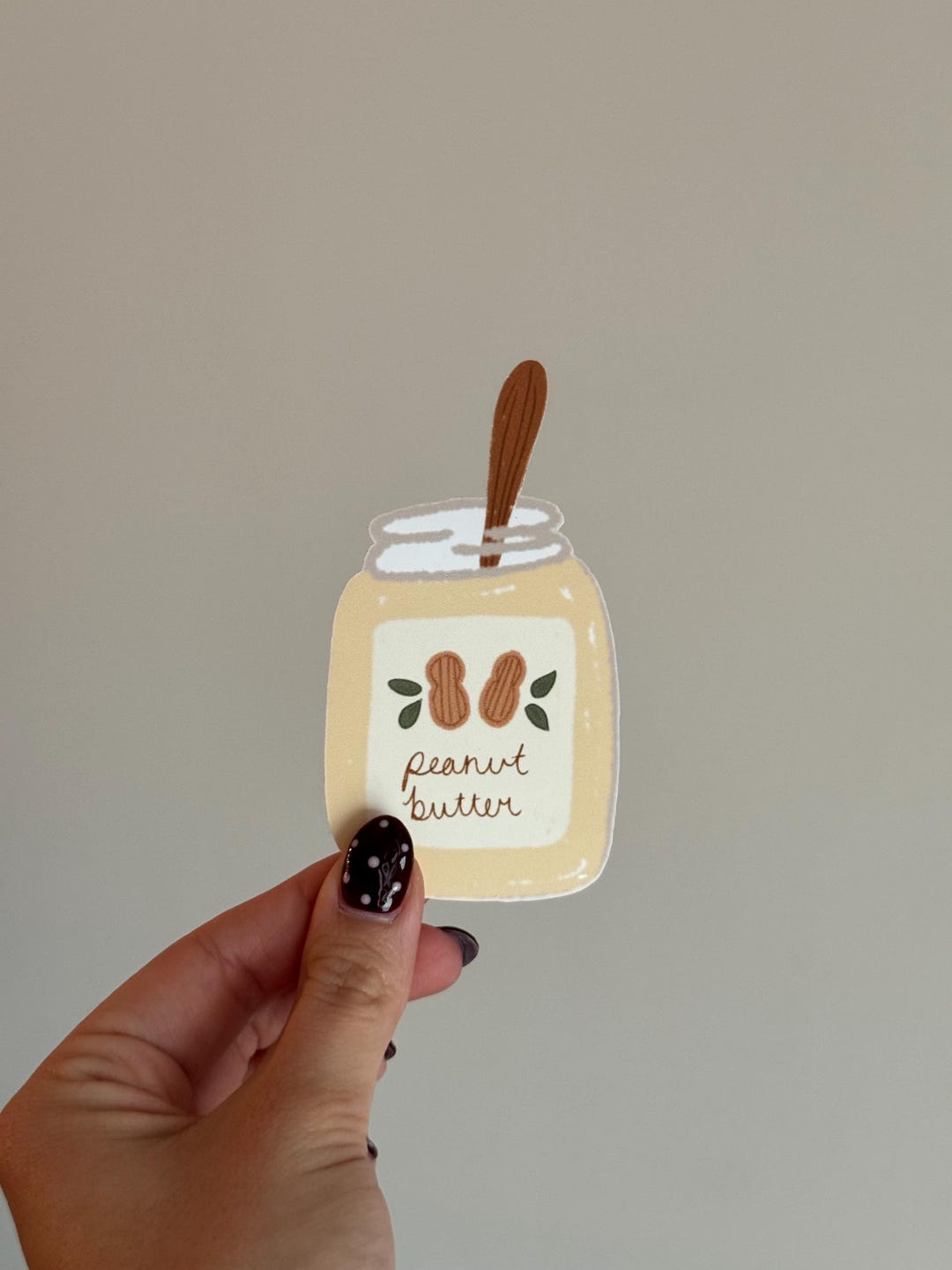 Eanut Sticker Hand Drawn Peanut Butter Sticker Waterproof Foodie Decal Gift for ...