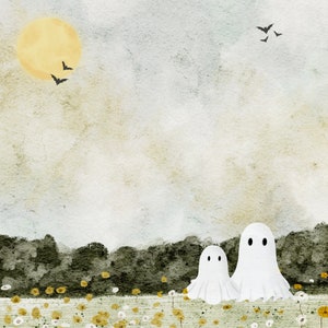 Ghost Painting Printable Ghost Art Halloween Wall Art - Etsy