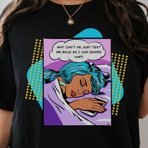 Breakup Gift, Funny Retro Shirt, Retro Style Comic T-shirt, Pop Art Shirt, Retro Shirt, Gift for Best Friend Female, Cheap Graphic Tees