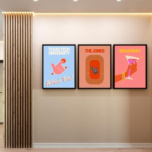 Texas Tech, Preppy Tech Digital Prints, College Prints, Preppy Prints, Preppy Decor Wall Art, Texas Tech Decor, Texas Tech Wall Prints