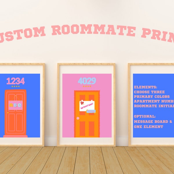 Custom Prints Wall Art Roommate Etsy