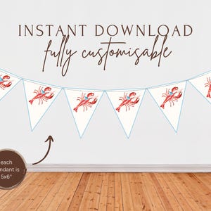 Pinch Me I&#39;m One Birthday Banner | Crawfish Birthday Party Banner | Crawfish Boil Banner | Ofishally One Birthday Theme |
