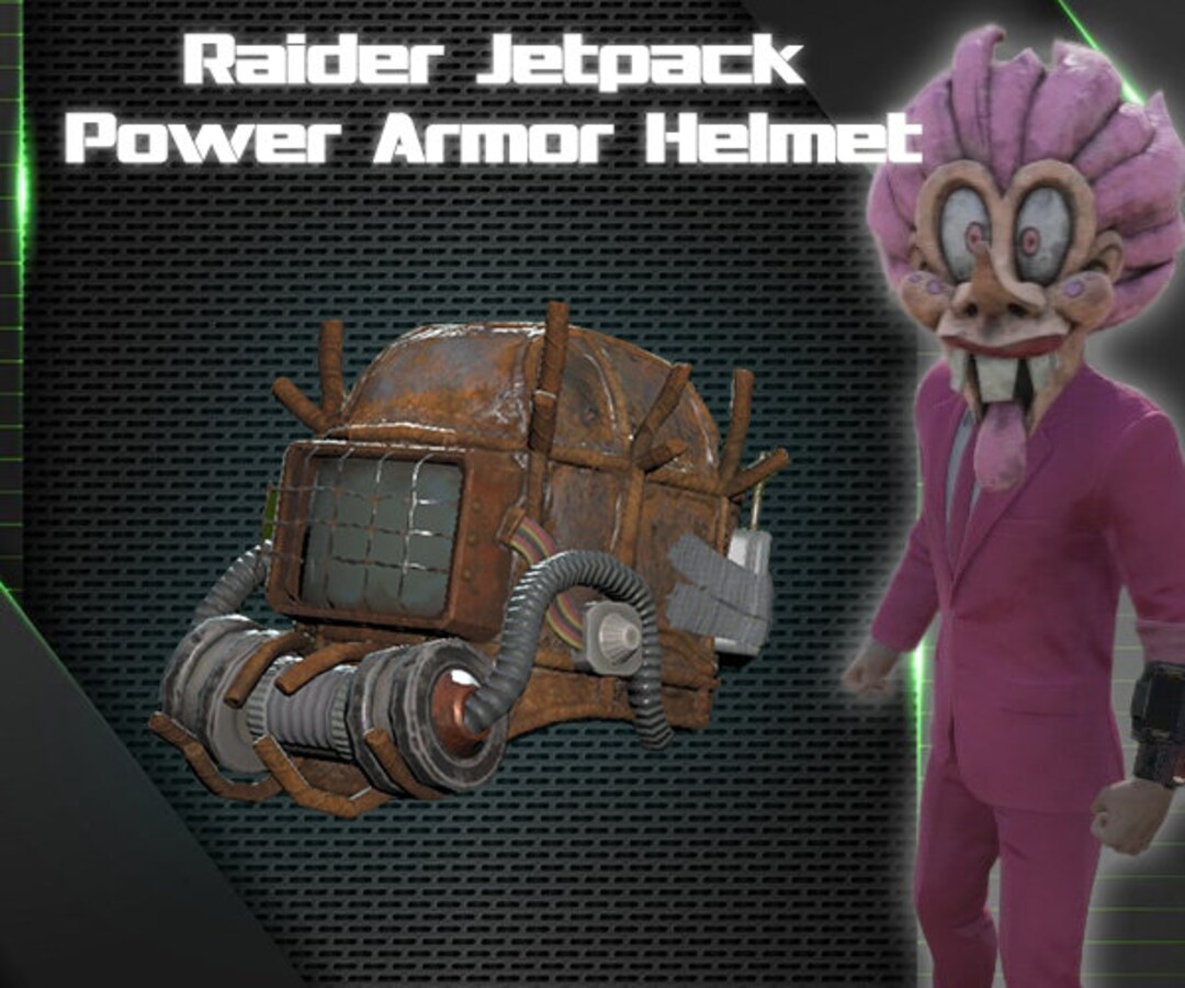 Fallout 76 PC Raider Jetpack Helmet rare Etsy