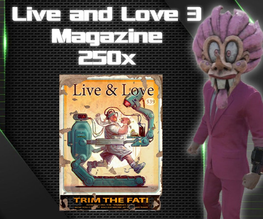 Fallout 76 PC Live and Love 3 Magazine 250x herbivore Xp Buff Etsy