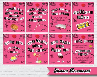 Mean Girls Party Signs Instant Download | You Can't Sip with Us | Party Food Signs for Mean Girls Theme Party | Girls Night Birthday Party