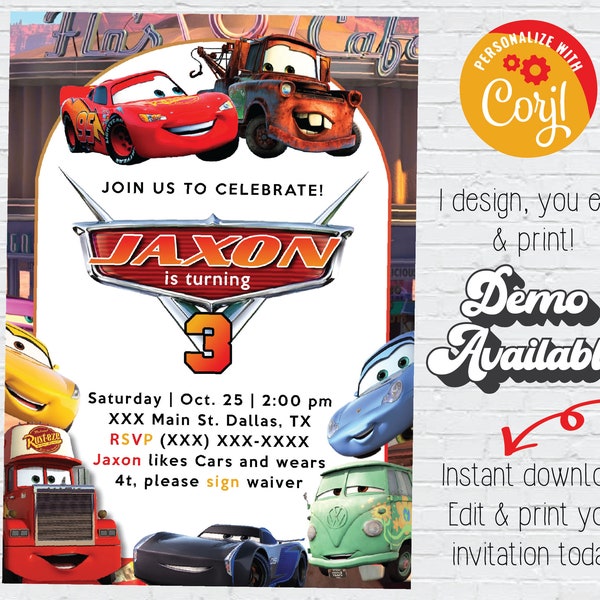 Jackson Storm Birthday Invitation - Etsy